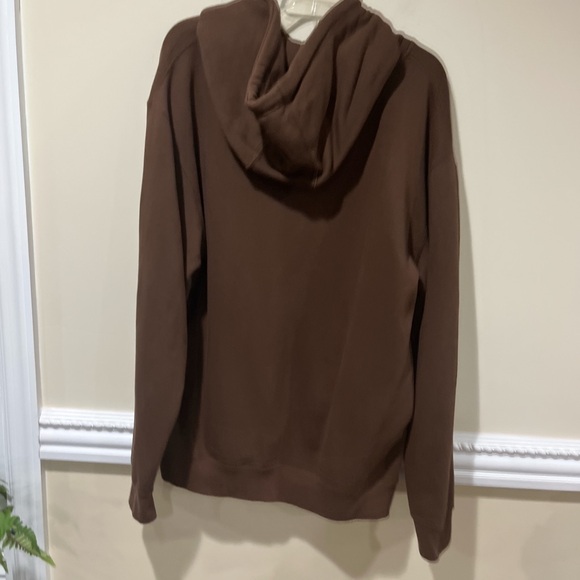 Mens Brown Skater Y2K Purdain Skull Hoodie - Picture 2 of 3